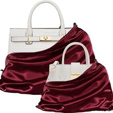 P Pothuiny 2 Pcs Satin Dust Bags for Handbags Burgundy