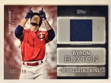 2020 Topps Major League Material Black #MLM-BB Byron Buxton Twins Relic /199