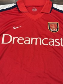 Vtg Arsenal FC Nike Sega Dreamcast Jersey 1999&ndash;2000 Sonic Shenmue Men&rsquo;s XL Y2K
