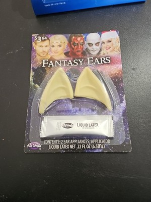 Fantasy Ears Kit, Latex Adhesive, Halloween, Elf, Vulcan, & Misc - NEW