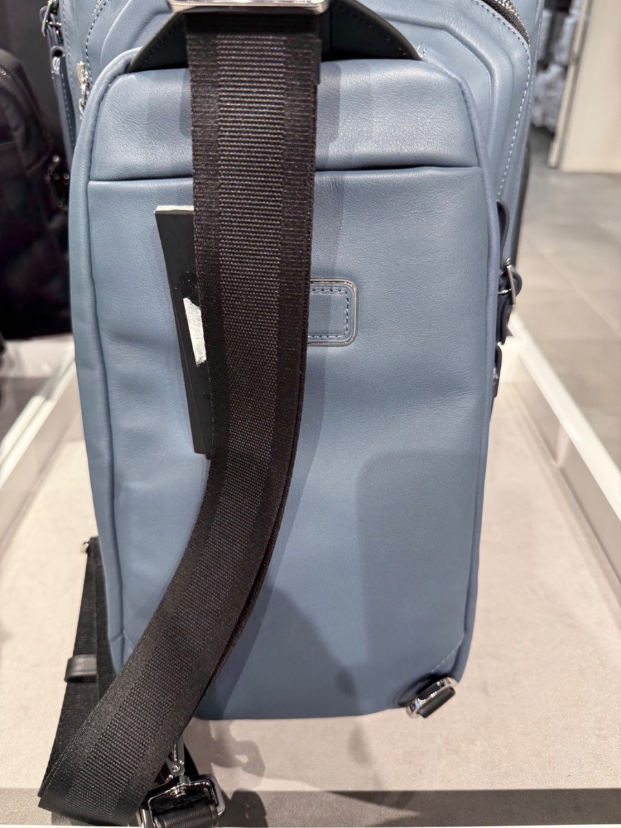 NEW Tumi Harrison GREGORY 12” Leather Sling Crossbody Bag