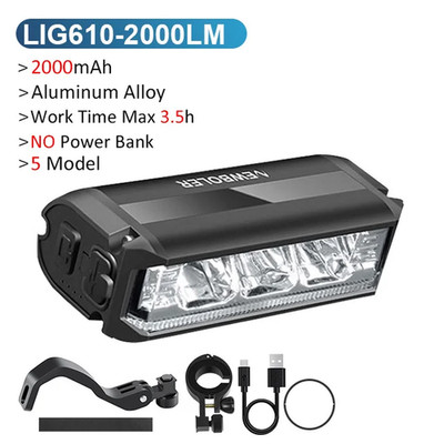 Brompton Folding Bike Light Front 2000Mah Waterproof Bicycle Light 3000 Lumen fo