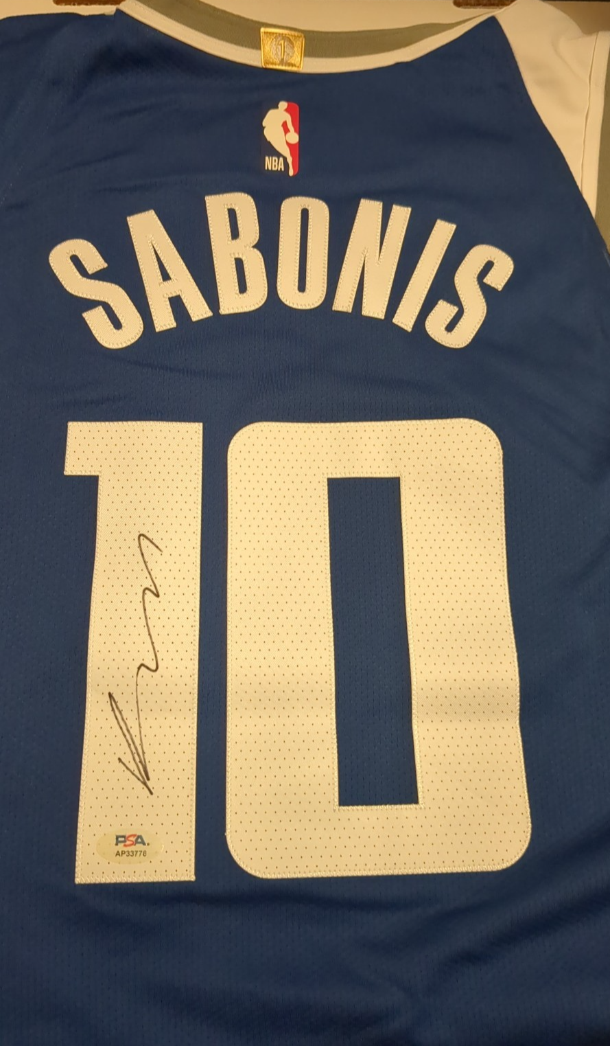 Domantas Sabonis Autographed Signed Sacramento Kings Authentic Nike Icon Jersey Size 48 PSA 