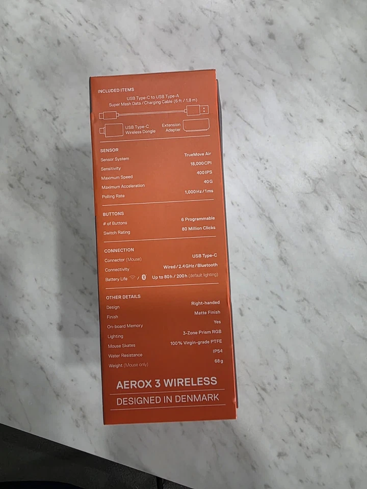 SteelSeries Aerox 3 Wireless Optical Gaming Mouse - Snow (2022 Edition) - Image 3 of 4