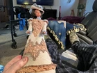 Vintage Handmade Crocheted Dress, Barbie Doll, Beautiful Red Maroon