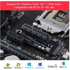 Pair of M.2 Key M Transfer to PCI-E 4X Cards
