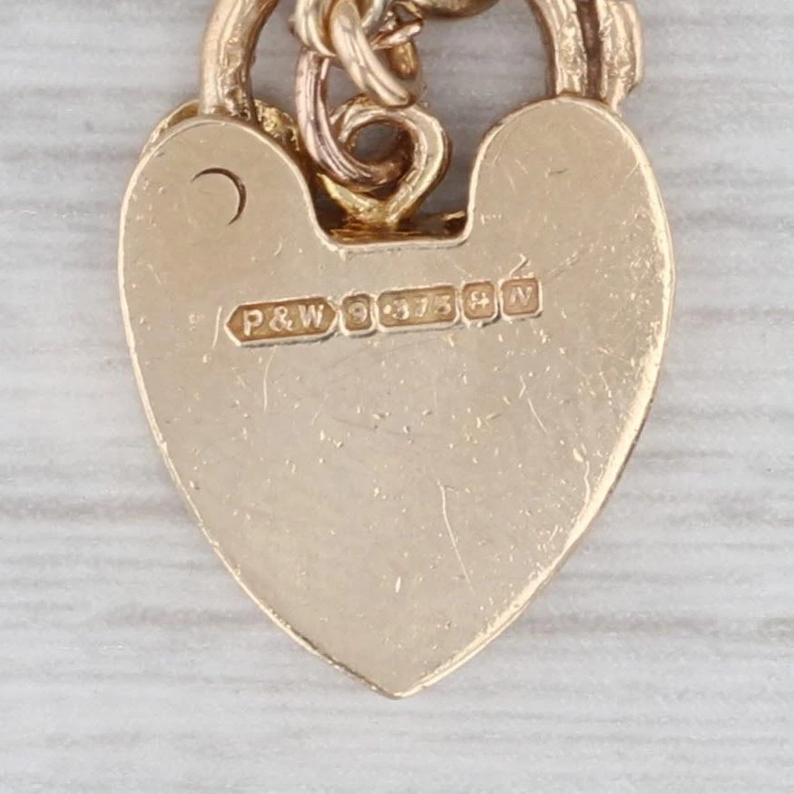 Винтажный свадебный тематический браслет с брелоками 9k золото 6,5» обочины цепочка кольцо Библия колокола - Изображение 3 из 4