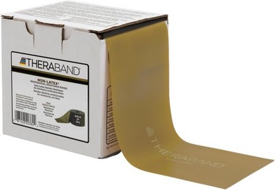 THERABAND Resistance Band 25 Yard Roll, Non-Latex 25 Yard, Gold - Max 
