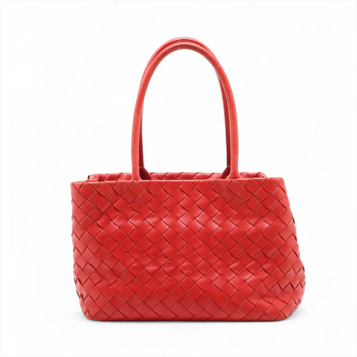 Bottega Veneta Intrecciato Leather Shoulder bag Red