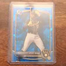 Topps 2025 Bowman Chrome Draft Sapphire Jesus Made Brewers #BDC-196 Prospect