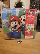 NEW Nintendo Super Mario Deluxe Activity Art Set Metal Carrying Case 500 Piece
