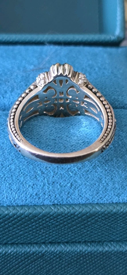 Anillo Effy 18k/Esterlina Diamante Desplazado Talla 7 Foto 4 de 4