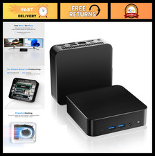 Compact Mini PC 8GB RAM 256GB SSD, Dual HDMI 4K, WiFi 5, Bluetooth 4.2, Home Off
