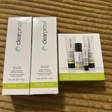 Mary Kay Clear Proof Deep Cleansing Charcoal Mask 4 oz X2  Go Set NIB