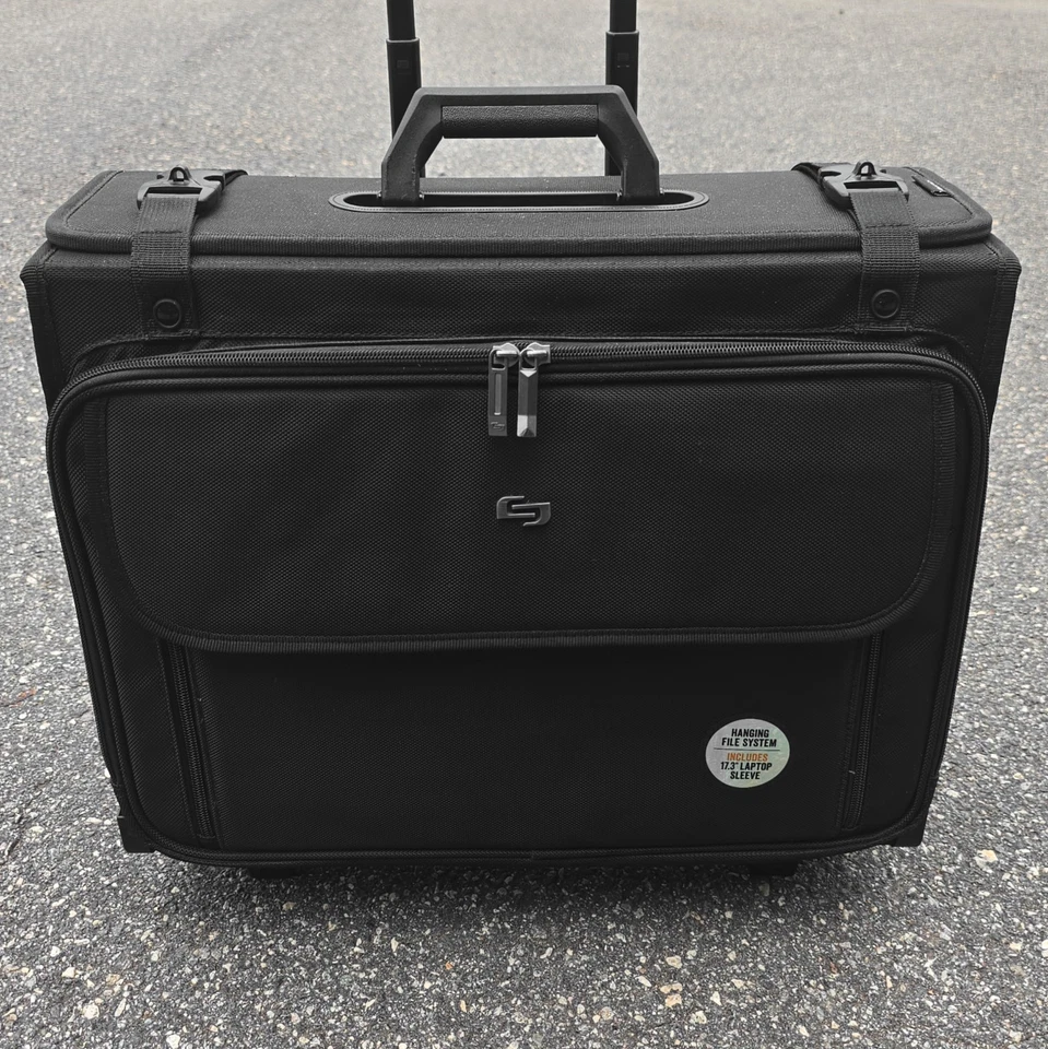 Solo Classic Rolling Catalog Case Briefcase On Wheels - Laptop File Suitcase - Image 3 of 4