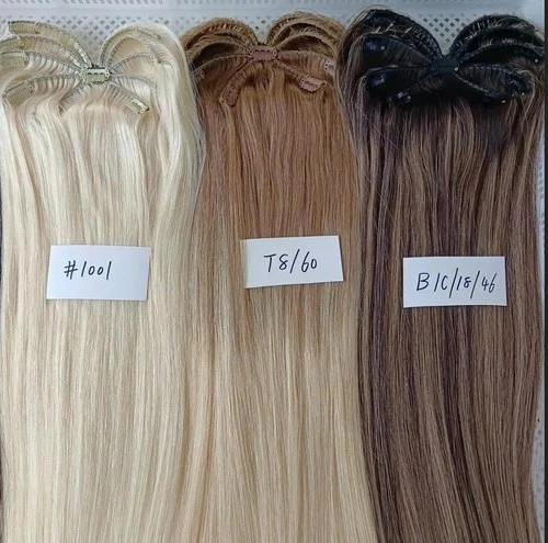 Wavy Hair Invisible Octopus Clips inRemy Human Handtied Butterfly  Wefts Topper - Picture 22 of 36