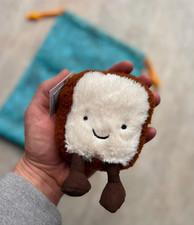 Jellycat Amuseables Toast Bag Charm Plush Keychain Cute Food Gift NWT