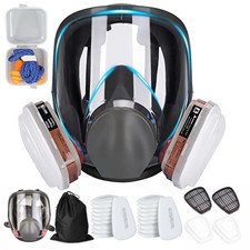 6800 Atemschutz Vollmaske Gasmaske Staubmaske Lackiermaske Mit Wechselfiltern DE