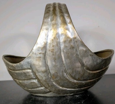 Handcrafted By Goldinger Silversmiths Basket Hammered Pattern Beautiful