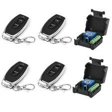 2 Set DC12V 1CH Relay RF Wireless Remote Control Switch Receiver Transmitter