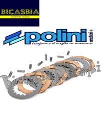 18398 - SERIE KIT DISCHI FRIZIONE POLINI A 8 MOLLE VESPA PX 125 150 200 A DISCO
