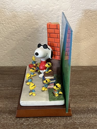 Limited Edition Peanuts Joe Cool Snoopy Woodstock Porcelain Figurine Flambro - Picture 3 of 7