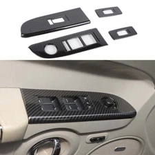 Carbon Fiber Window Lift Switch Panel Cover Trim for Jeep Grand Cherokee 2006-10