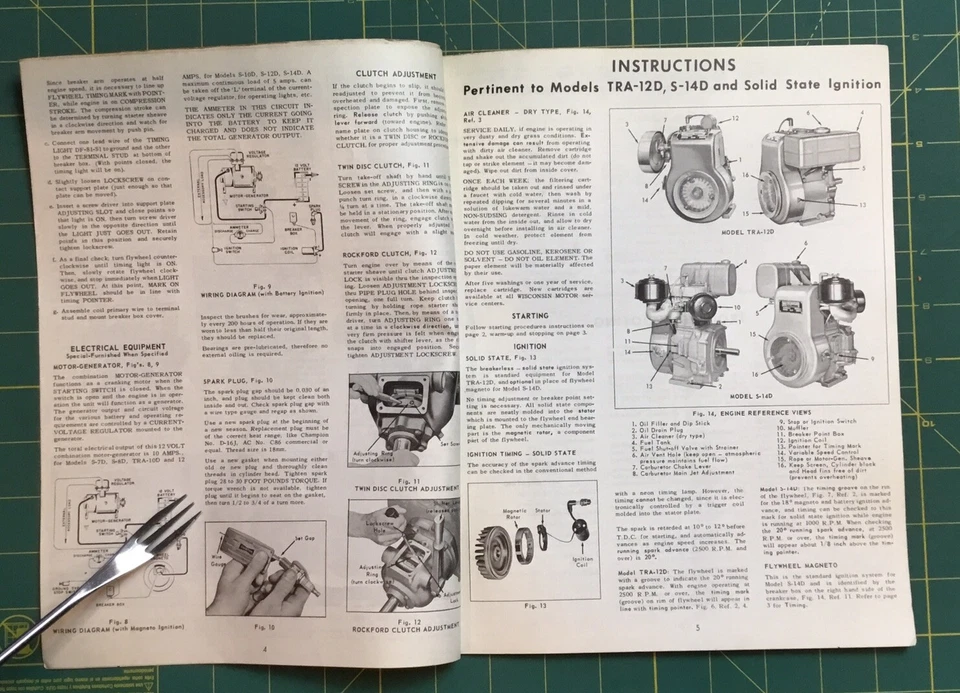 WISCONSIN AIR - MOTORES REFRIGERADOS MODELOS S-7D, S-8D, TRA-10D, TRA-12D, S-14D Manual Foto 3 de 3