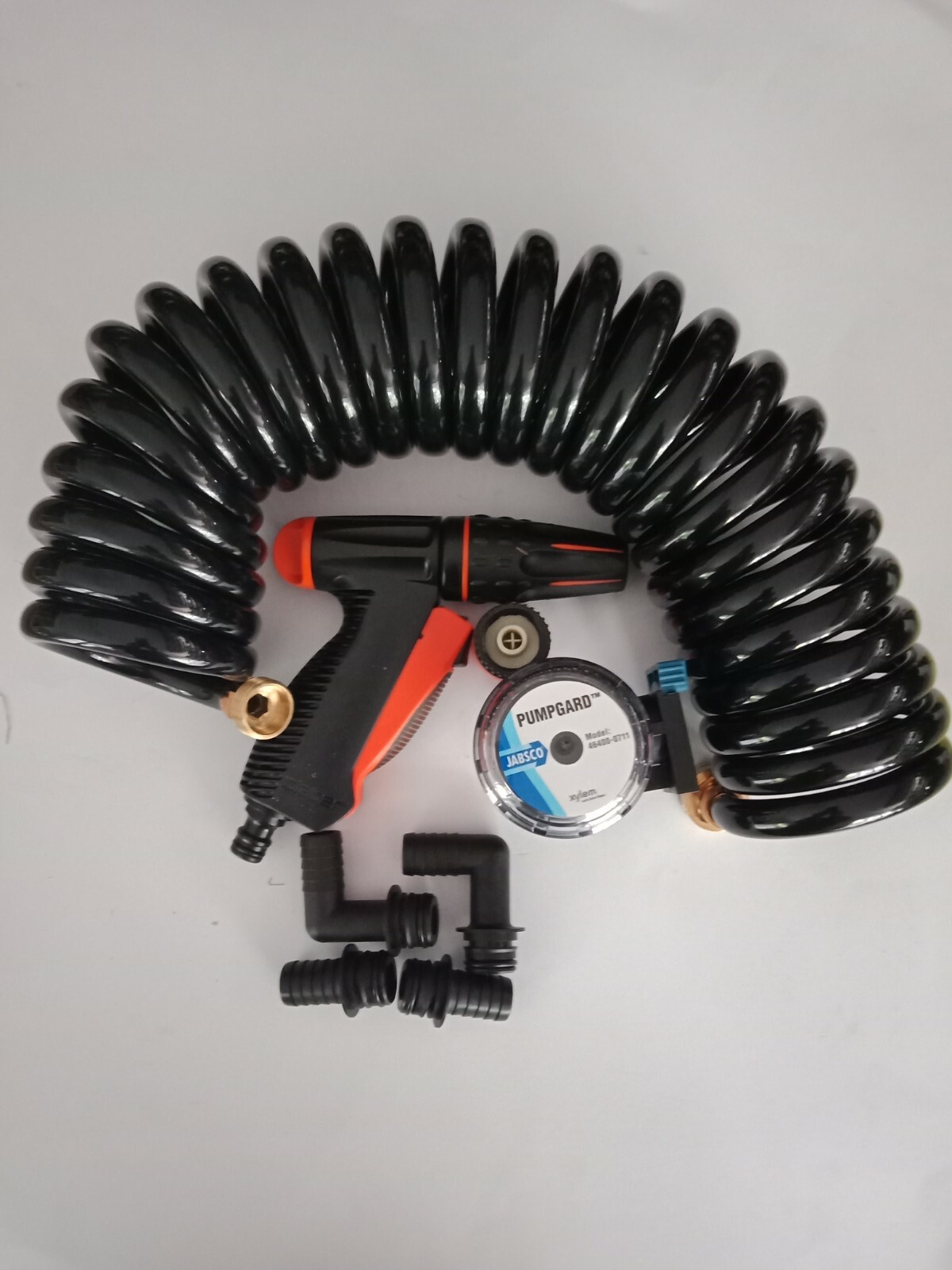 Jabsco 6.0 Boat Washdown Pump Kit Pump Strainer Hose Gun & Fittings 70