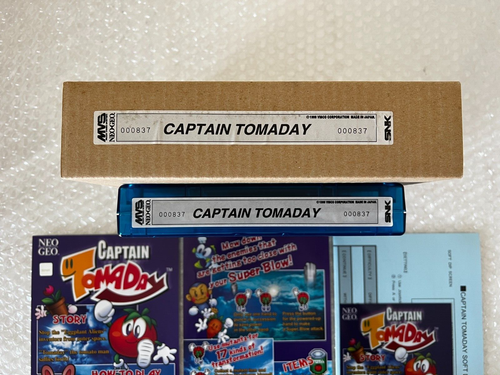 Snk Neo Geo Captain Tomaday Mvs Full kit Matching Holo Label Brand New - Afbeelding 2 van 10