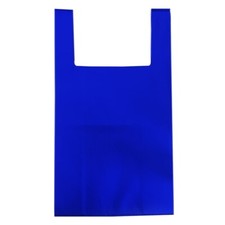10pcs Blue Reusable Handle Gift Grocery Shopping Bags  2 Size Options