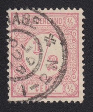 Stamp Nederland 1876 number 1/2 cent pink N° 37 cat. Maury used