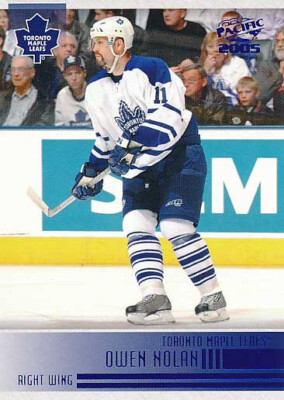 2004-05 Pacific BLUE #249 OWEN NOLAN - x/250 - Toronto Maple Leafs