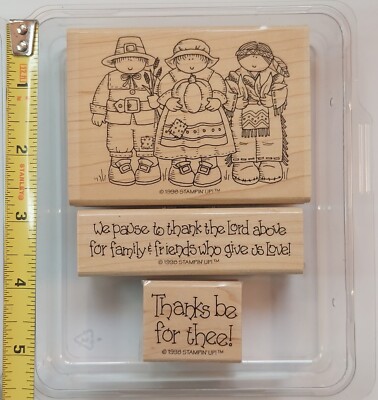 Stampin Up! THANKS BE FOR THEE - Thanksgiving Pilgrims & Indian. Thank the Lord 