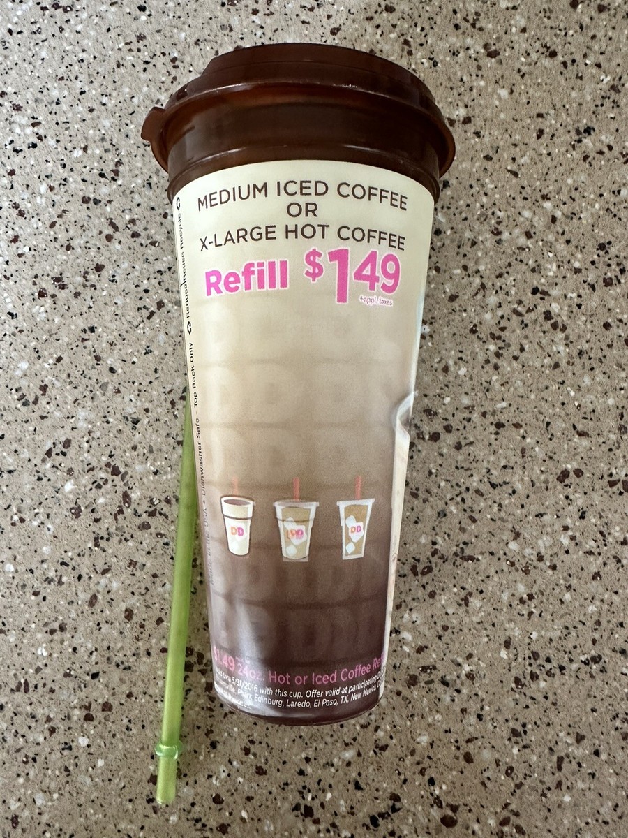 Dunkin Donuts 3D Hologram Refill Tumbler Hot Cold Travel Coffee