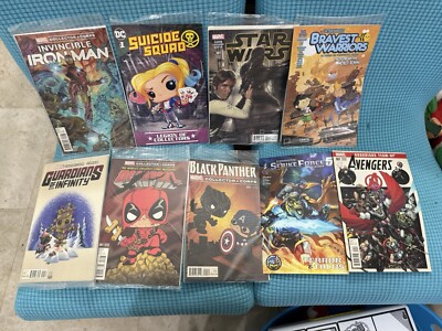 9 Comic Book Lot Marvel DC Bravest Warriors Jurassic Strike Force
