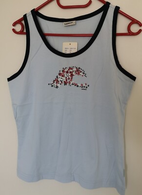 Vest shirt top women's M 38 light blue blue by Lerros