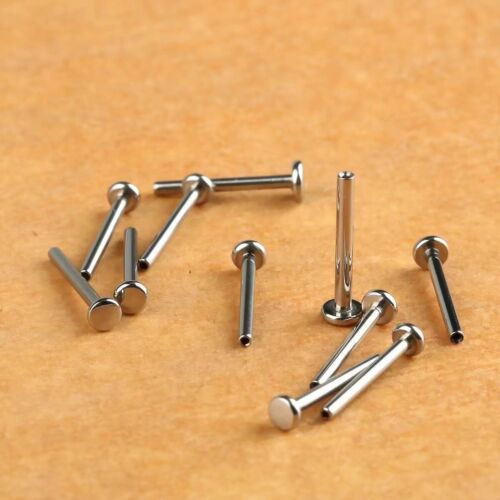 10pcs G23 Titanium Internally Threaded Labret Lip Studs Piercing Replacement Rod - Picture 1 of 4