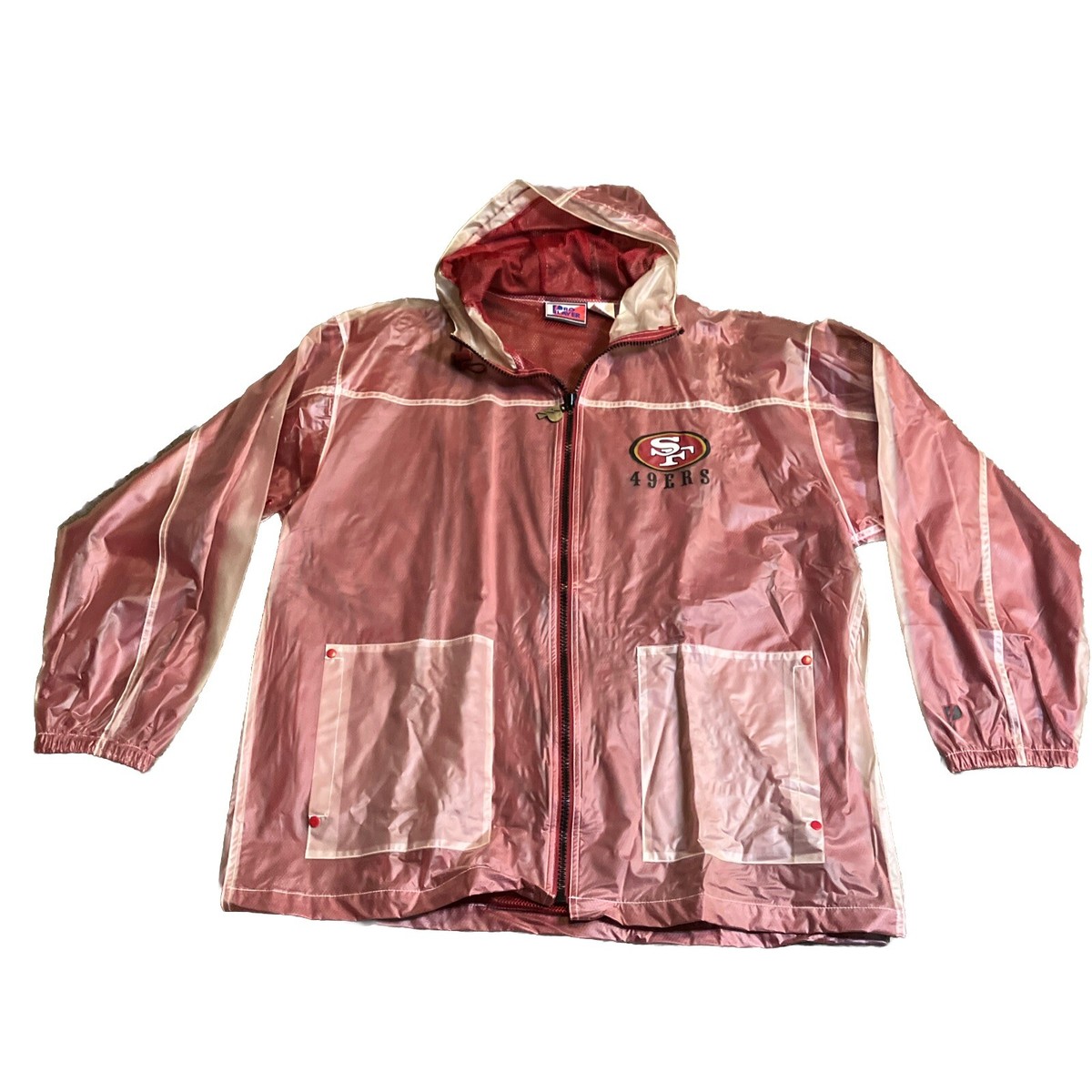 Vintage San francisco 49ers pro player Wind Breaker/ Rain Jacket Large