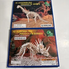 2 Wood Model Kit Toys Puzzle Dinosaurs IQ Assembling Products Brand New
