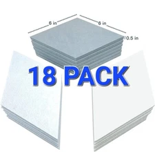 18x Acoustic Sound Panels Diamond High Density 6x6x0.5 Dampener Baffle Damper