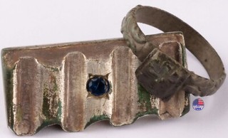 German WW1 set 1914 1917 Germany trench art WWI Red cross medical ring Size 9