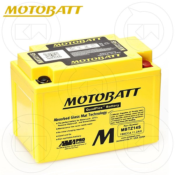 Batterie MotoBatt MBTZ14S Sigilliert 11,2AH Honda NSS Forza X MF08 250 2005-2007-image
