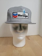 Vintage K Products Patch Hat Cap Trucker  Warren Gas Chevron Made In USA