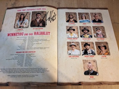 Unikat. Orginales Autogramm. Elspe. Karl May Spiele. Martin Krah.O Fleischer.Neu
