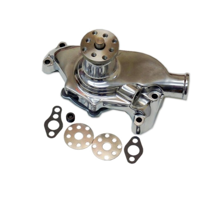 Chrome Small Block Chevy High Volume Long Water Pump SBC 283 305 327