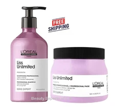 L'Oreal Professionnel Serie Expert Liss Unlimited Shampoo & Masque 500ml /16.9oz