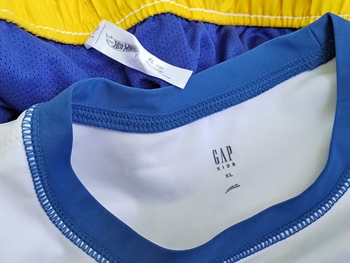 Gap Kids Lot of 2 PCS Swim Set HOT WHEELS Trunks Rash Guard Boys Size Youth XL - Picture 3 of 3