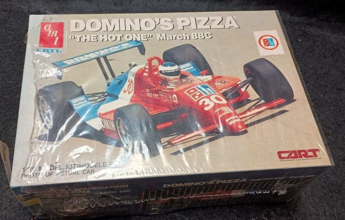AMT DOMINO'S PIZZA 1/25 MODEL CAR KIT THE HOT ONE MARCH 88C AMT DOMINO'S PIZZA 1/25 MODEL CAR KIT THE HOT ONE MARCH 88C