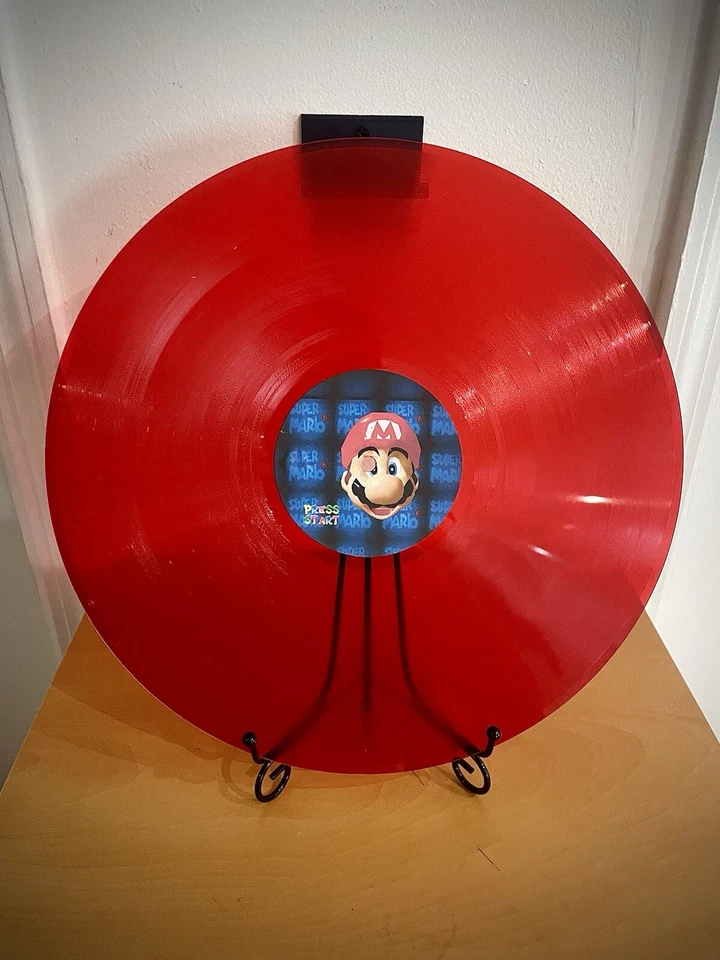 Super Mario 64 Nintendo N64 Soundtrack “Mario Red” Vinyl Record - Image 2 of 4